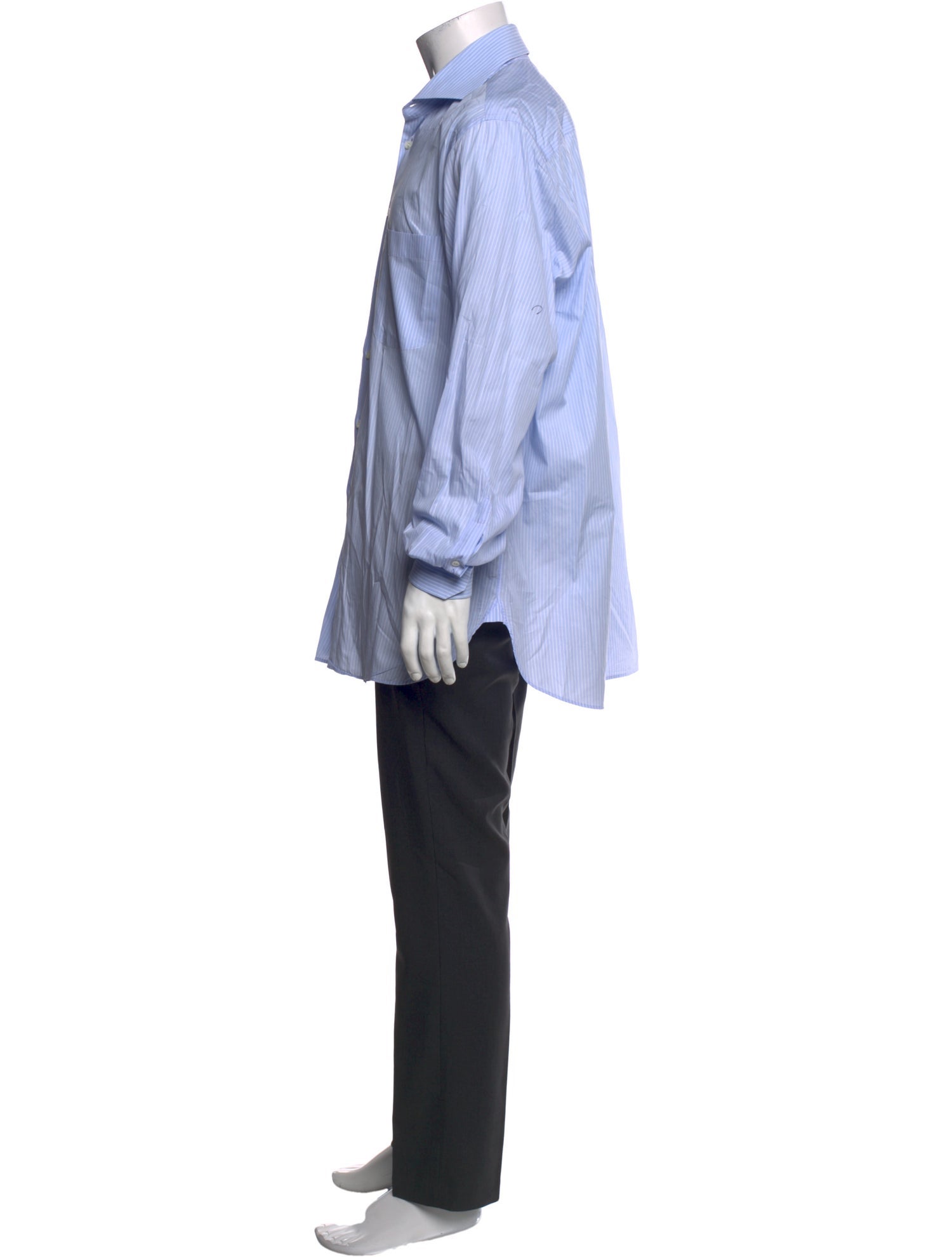 Giorgio Armani Striped Long Sleeve Dress Shirt