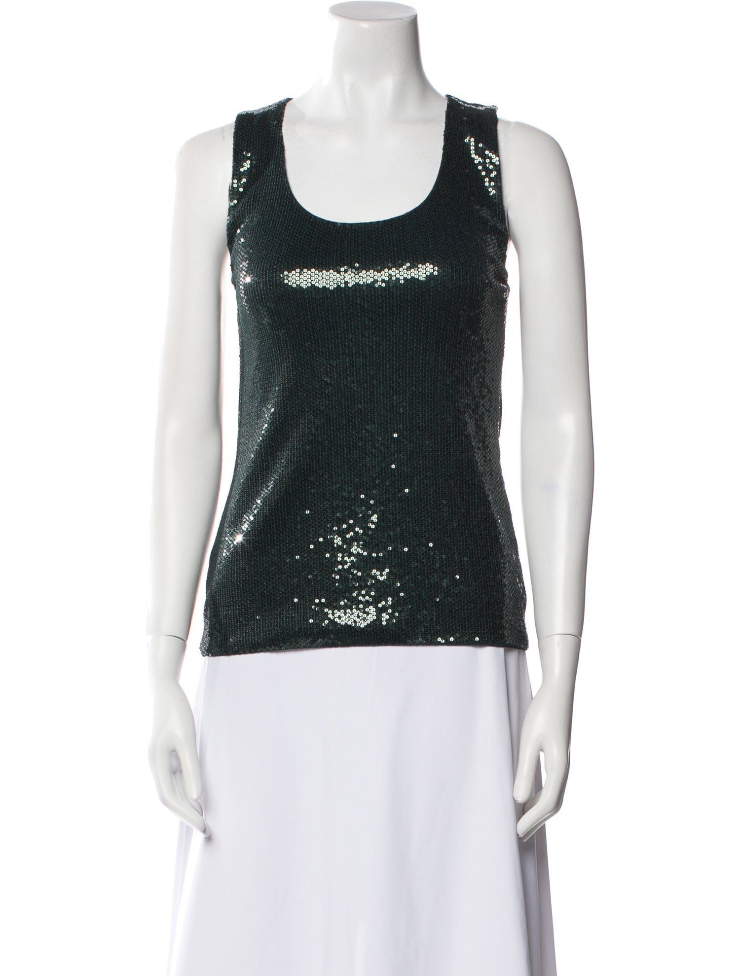 Giorgio Armani Sequin Scoop Neck Top