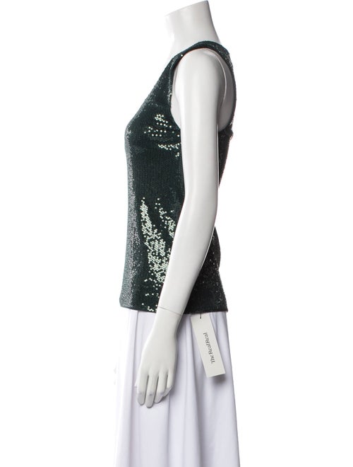Giorgio Armani Sequin Scoop Neck Top