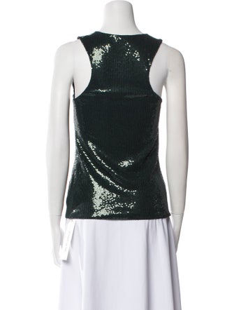 Giorgio Armani Sequin Scoop Neck Top