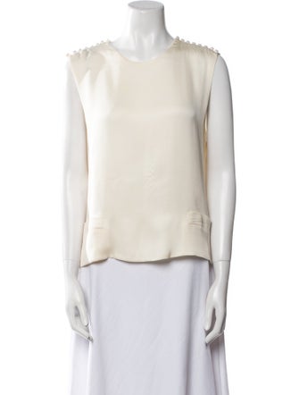 Giorgio Armani Scoop Neck Sleeveless Blouse