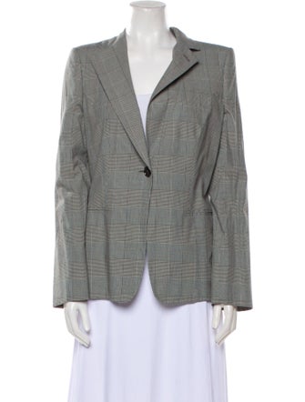 Giorgio Armani Plaid Print Blazer