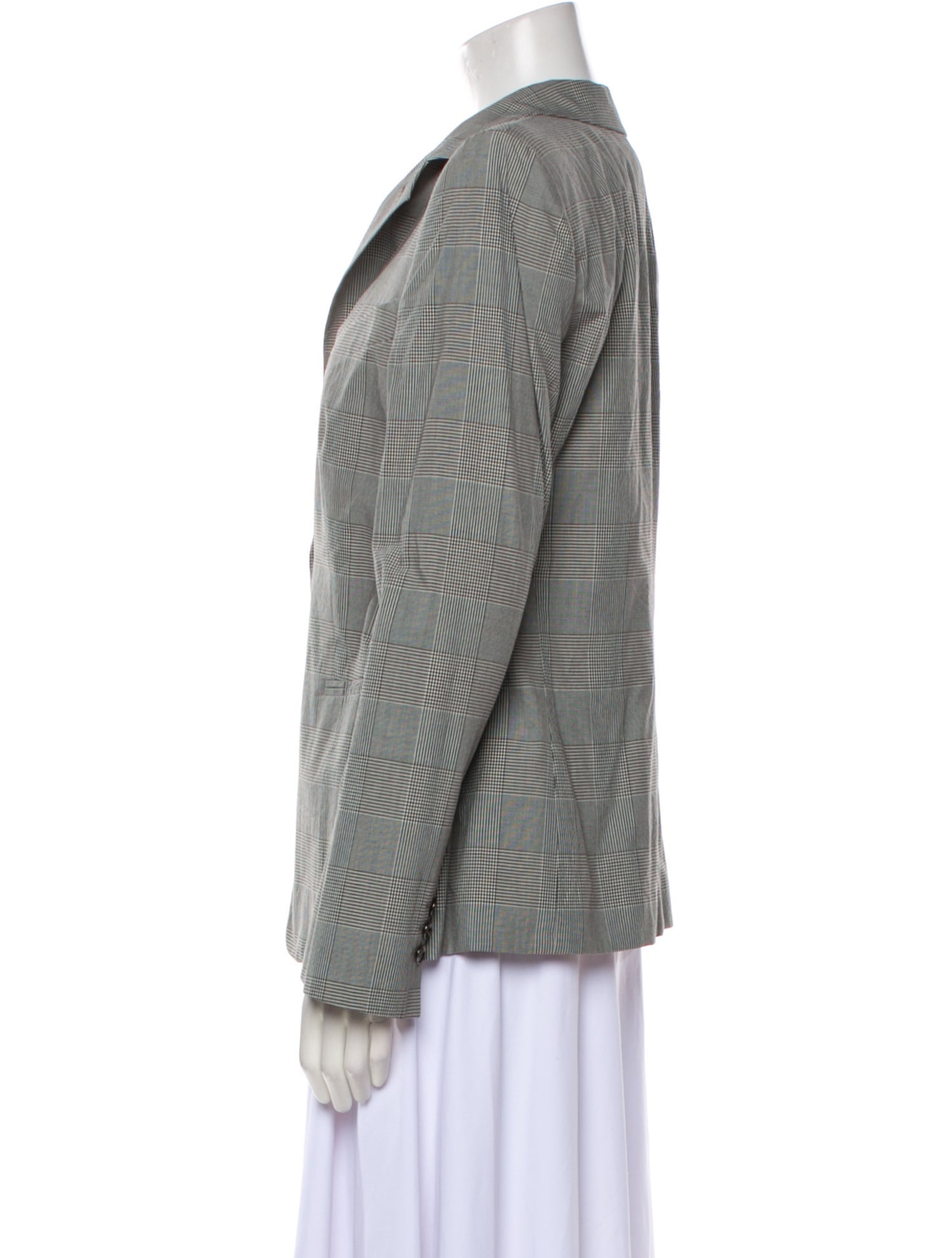 Giorgio Armani Plaid Print Blazer