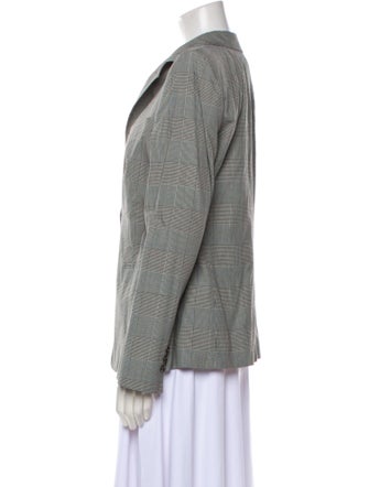 Giorgio Armani Plaid Print Blazer