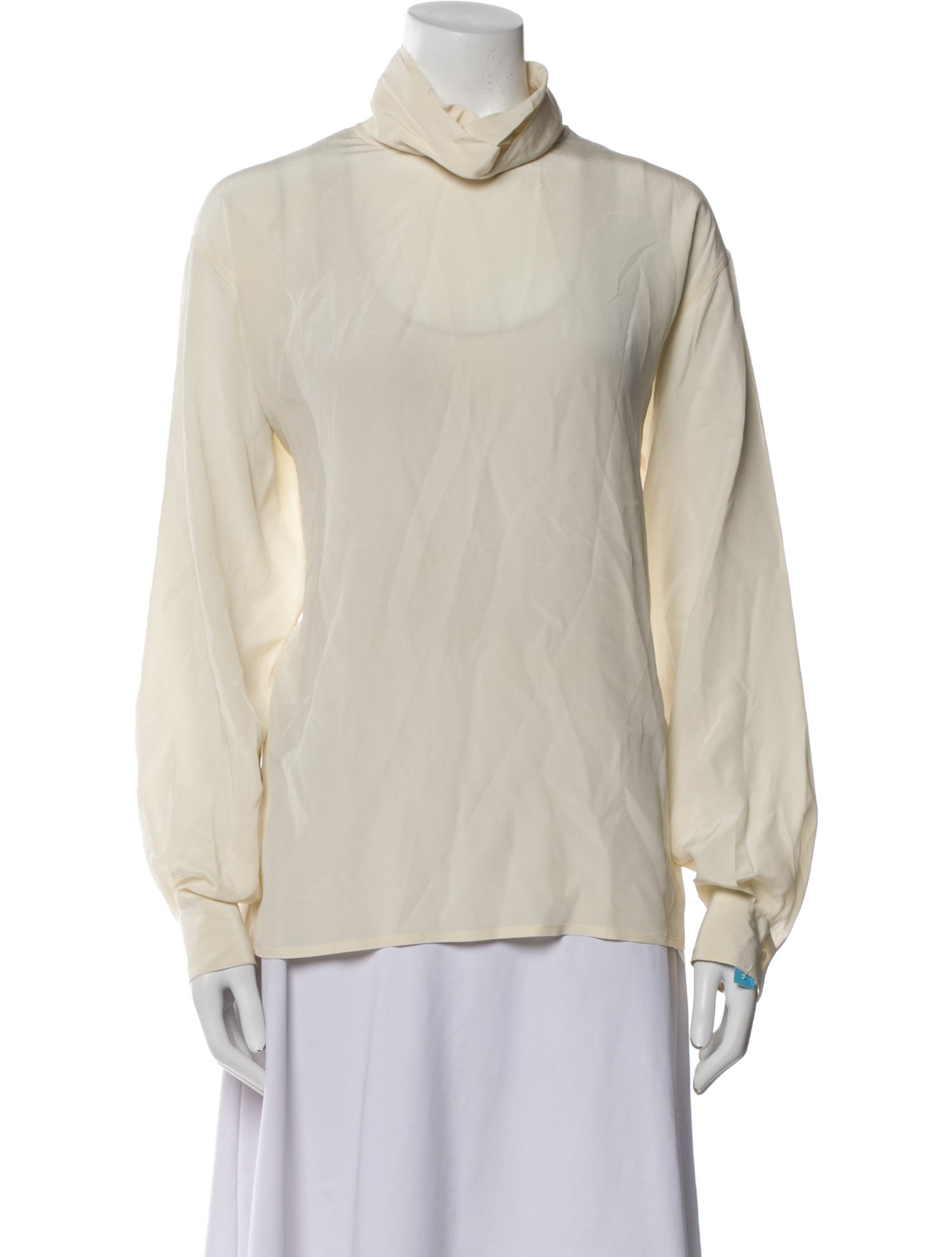 Giorgio Armani Silk Mock Neck Sweatshirt