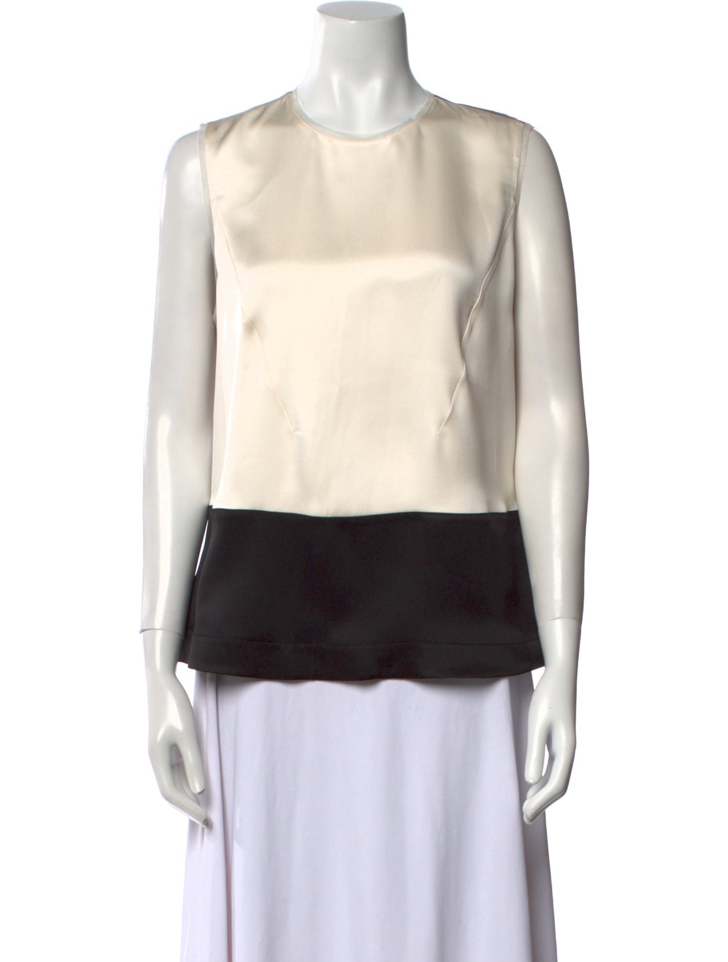 Giorgio Armani Silk Colorblock Pattern Top w/ Tags