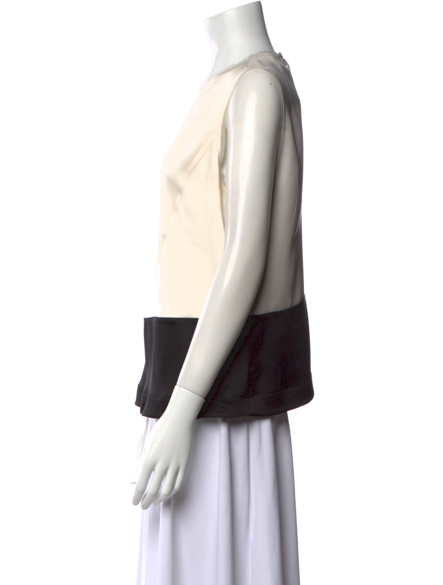 Giorgio Armani Silk Colorblock Pattern Top w/ Tags