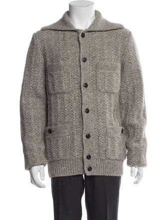 Giorgio Armani Printed Mock Neck Cardigan