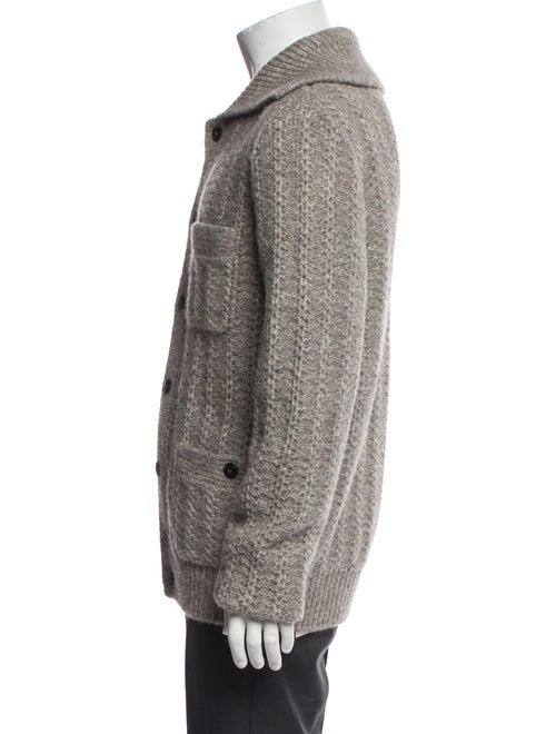 Giorgio Armani Printed Mock Neck Cardigan