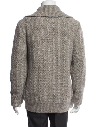 Giorgio Armani Printed Mock Neck Cardigan