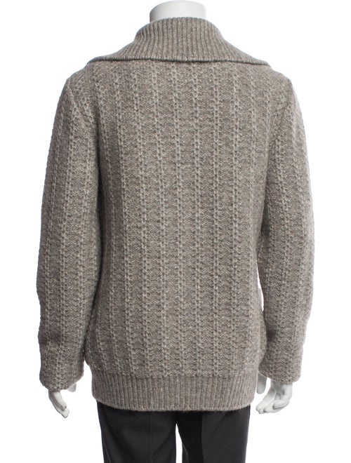 Giorgio Armani Printed Mock Neck Cardigan