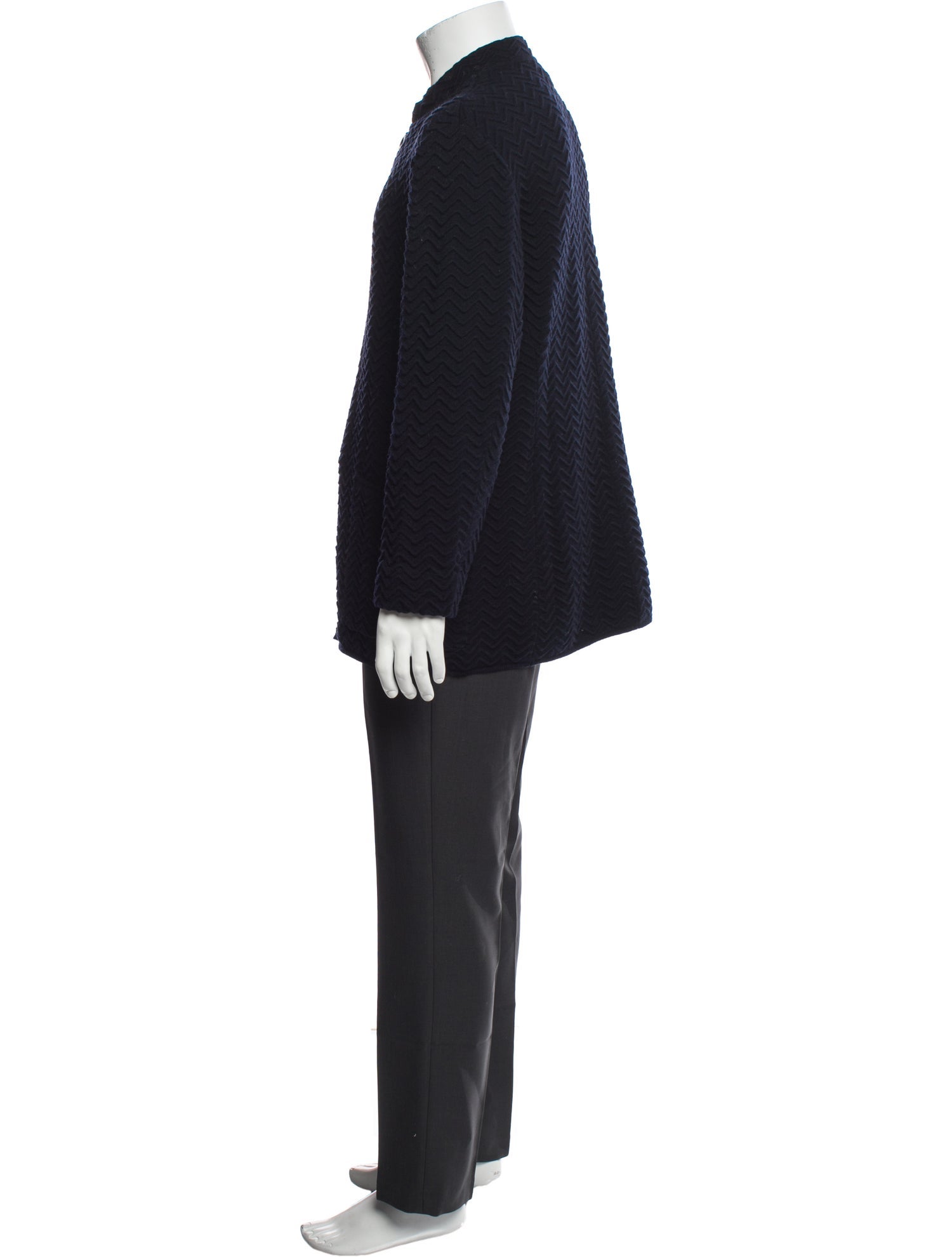 Giorgio Armani Virgin Wool Mock Neck Cardigan