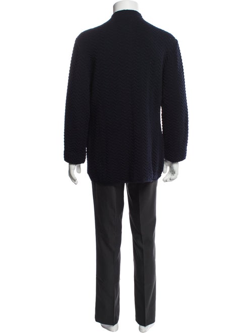 Giorgio Armani Virgin Wool Mock Neck Cardigan