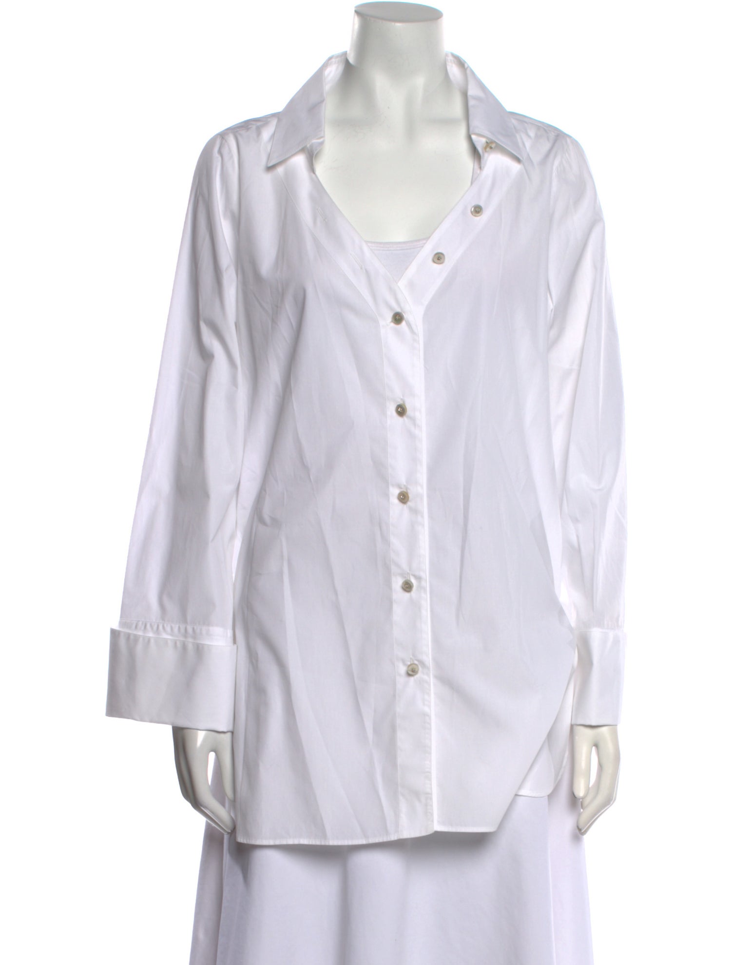Giorgio Armani Long Sleeve Button-Up Top