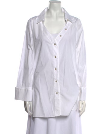 Giorgio Armani Long Sleeve Button-Up Top