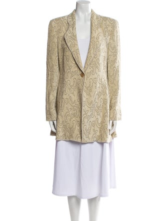 Giorgio Armani Tweed Pattern Coat