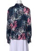 Giorgio Armani Floral Print Long Sleeve Button-Up Top