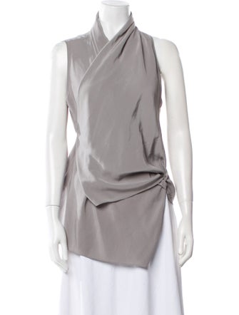 Giorgio Armani Silk V-Neck Blouse