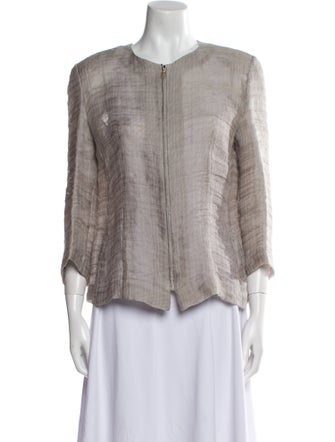 Giorgio Armani Silk Faux Fur Jacket