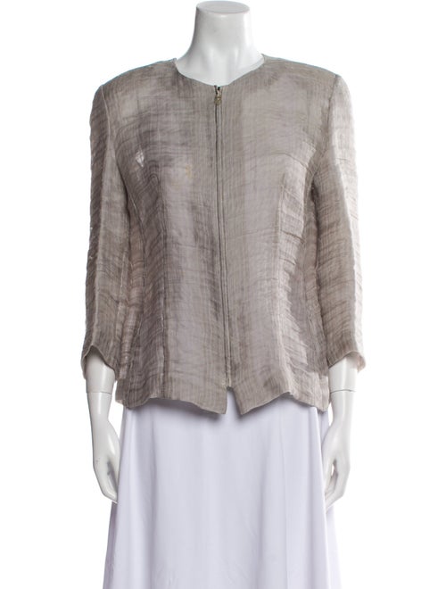 Giorgio Armani Silk Faux Fur Jacket