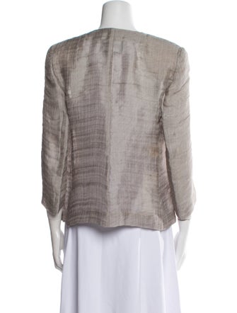 Giorgio Armani Silk Faux Fur Jacket