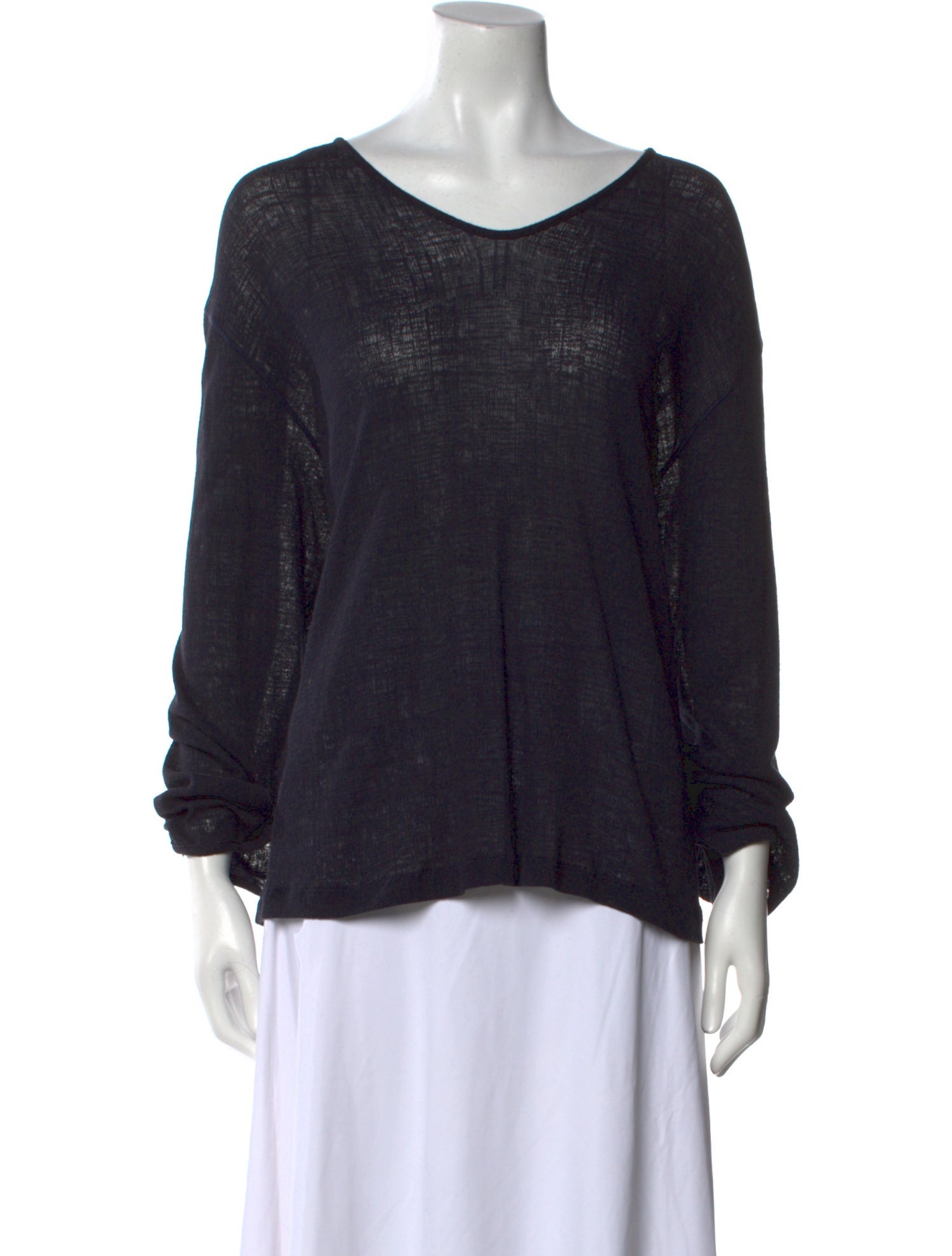Giorgio Armani Scoop Neck Three-Quarter Sleeve Top