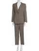 Giorgio Armani Silk Plaid Print Pantsuit