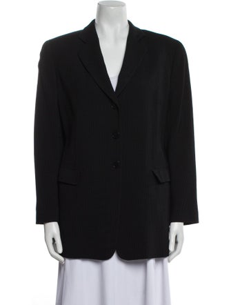 Giorgio Armani Virgin Wool Striped Blazer