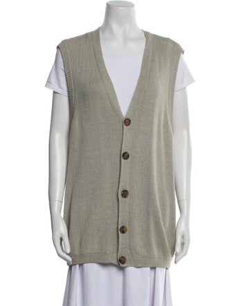 Giorgio Armani Linen V-Neck Sweater