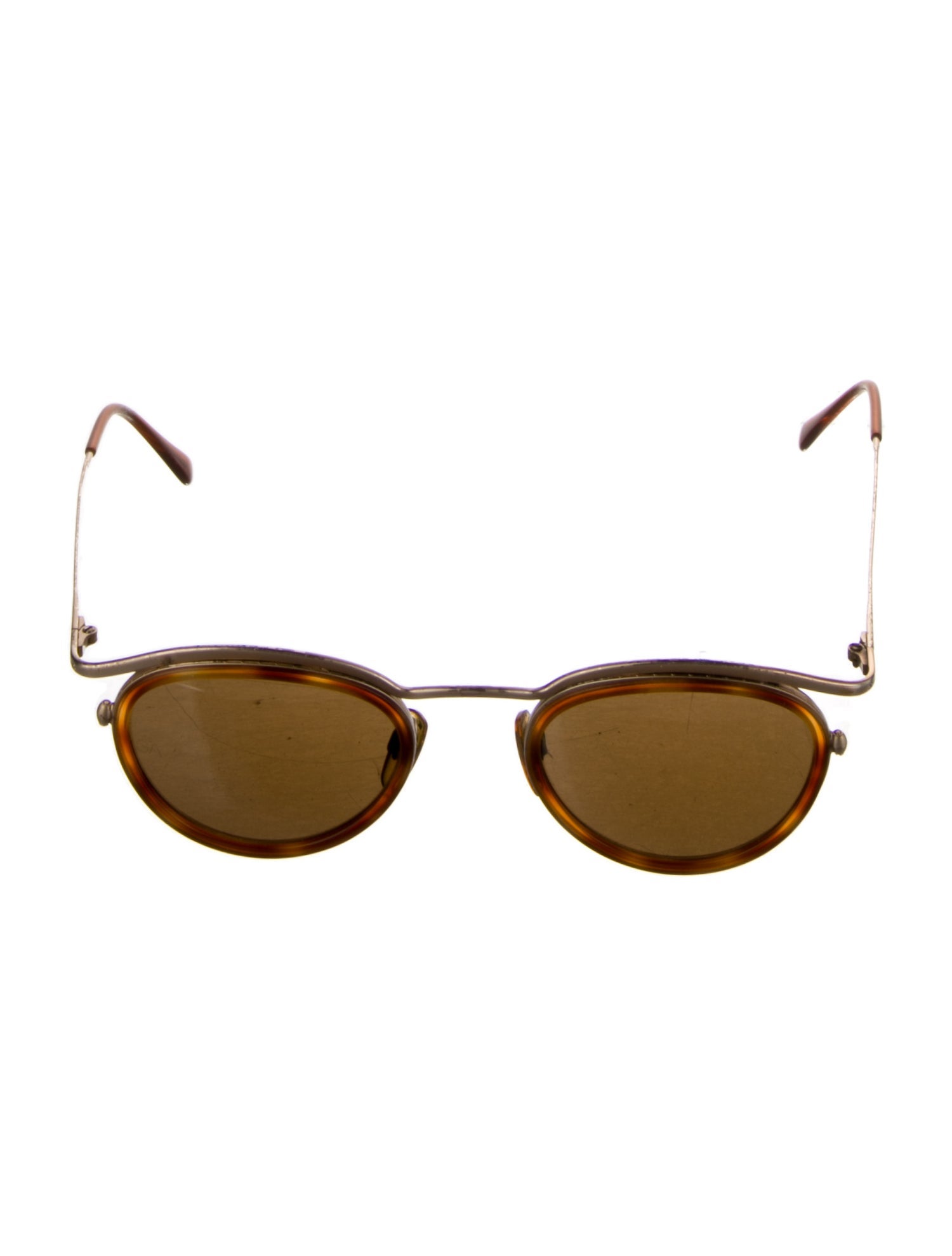 Giorgio Armani Round Mirrored Sunglasses