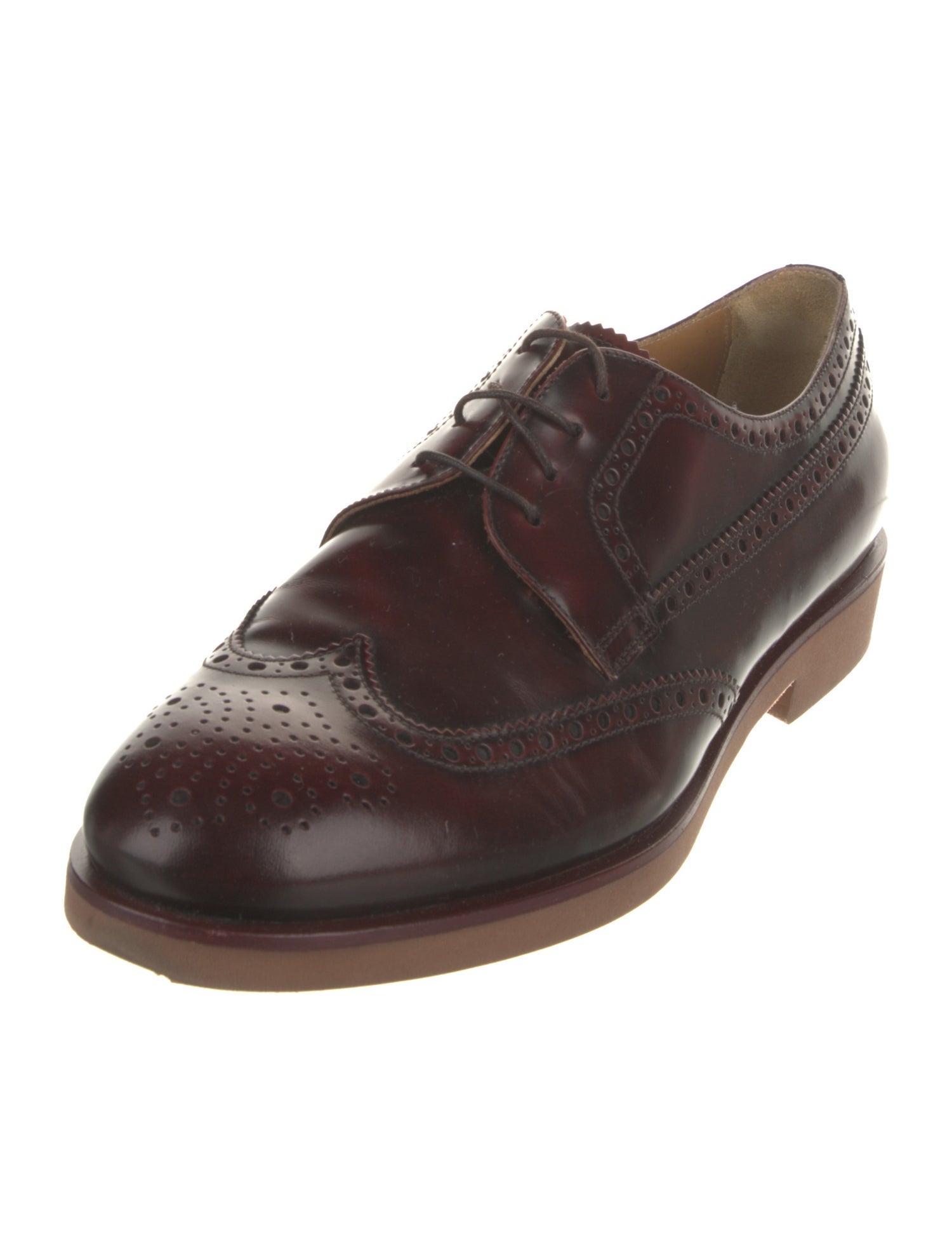 Giorgio Armani Leather Lasercut Accents Brogues