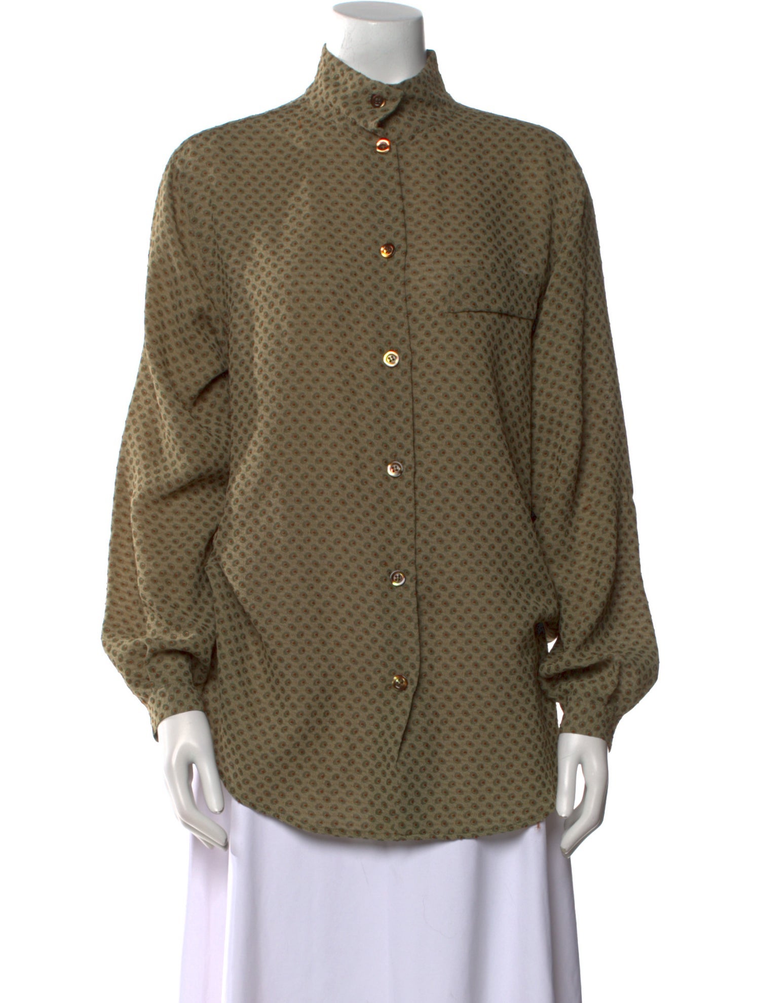 Giorgio Armani Vintage Printed Button-Up Top