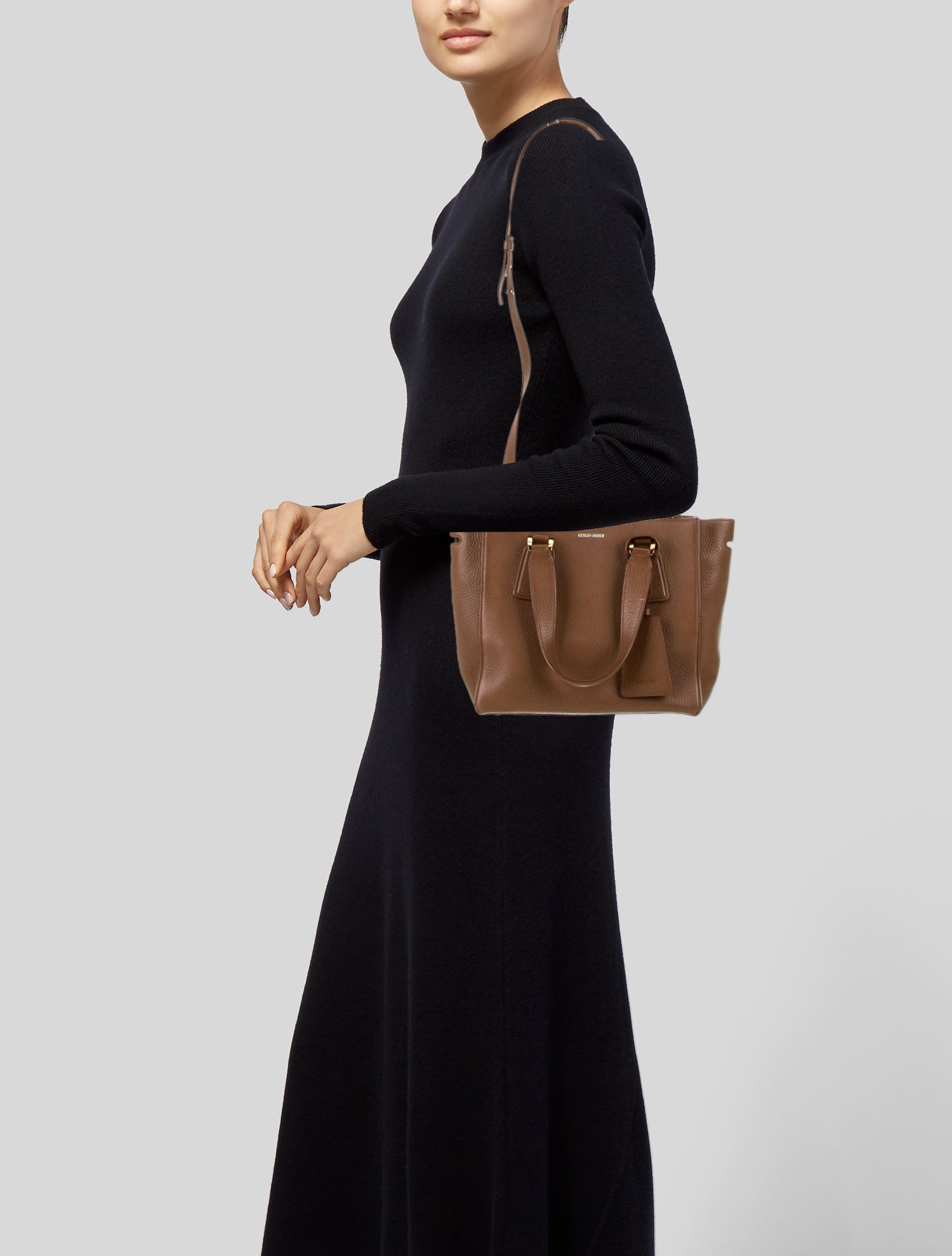 Giorgio Armani Leather Top Handle Bag