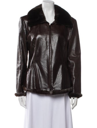 Giorgio Armani Leather Biker Jacket