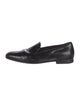 Giorgio Armani Patent Leather Grosgrain Trim Dress Loafers