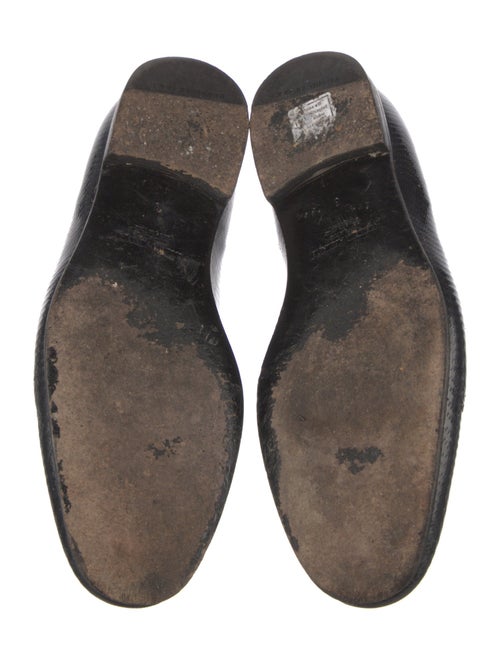 Giorgio Armani Patent Leather Grosgrain Trim Dress Loafers