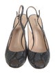 Giorgio Armani Snakeskin Animal Print Slingback Pumps