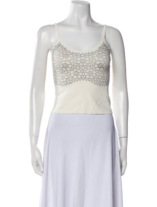 Giorgio Armani Scoop Neck Sleeveless Crop Top