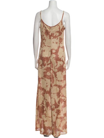 Giorgio Armani Floral Print Long Dress