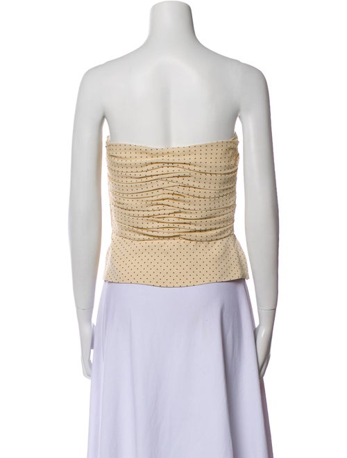 Giorgio Armani Polka Dot Print Strapless Crop Top