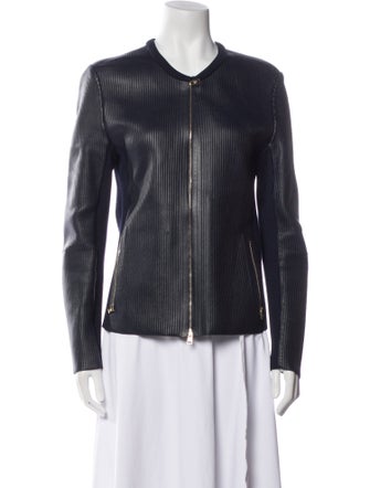 Giorgio Armani Leather Biker Jacket