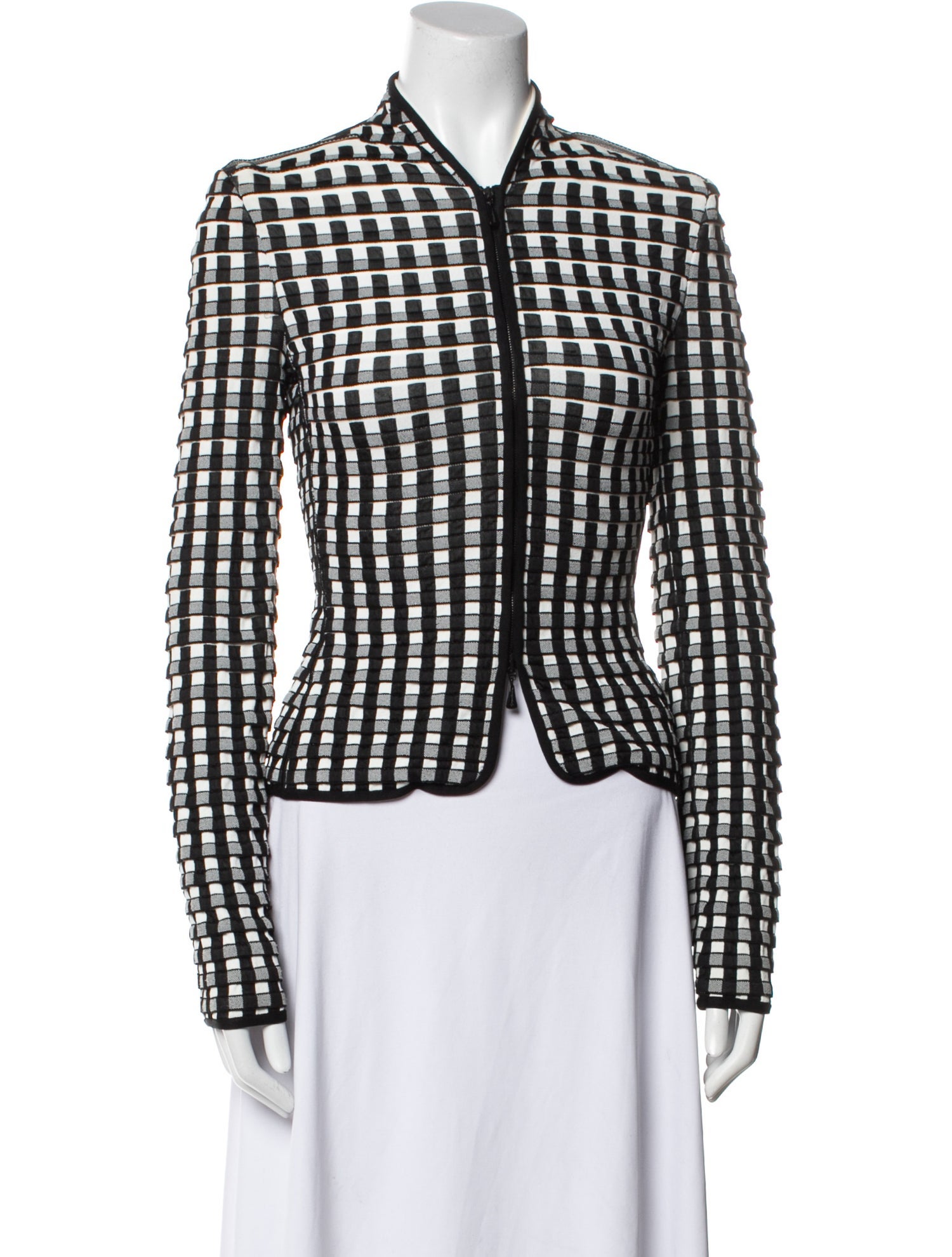 Giorgio Armani Plaid Print Evening Jacket