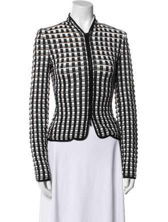 Giorgio Armani Plaid Print Evening Jacket