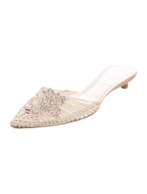 Giorgio Armani Crystal Embellishments Mules