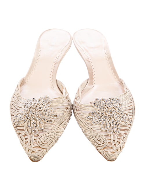 Giorgio Armani Crystal Embellishments Mules
