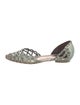 Giorgio Armani Leather Lasercut Accents D'Orsay Flats