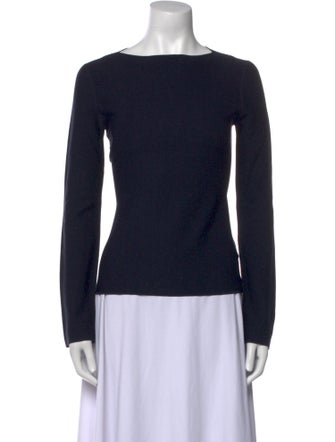 Giorgio Armani Bateau Neckline Long Sleeve Top