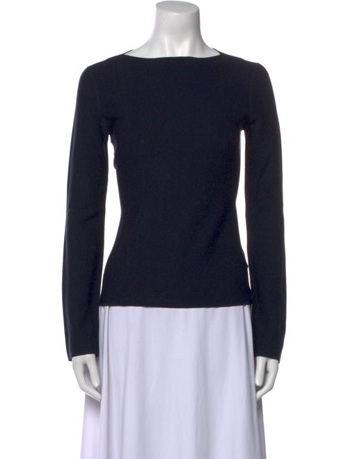 Giorgio Armani Bateau Neckline Long Sleeve Top