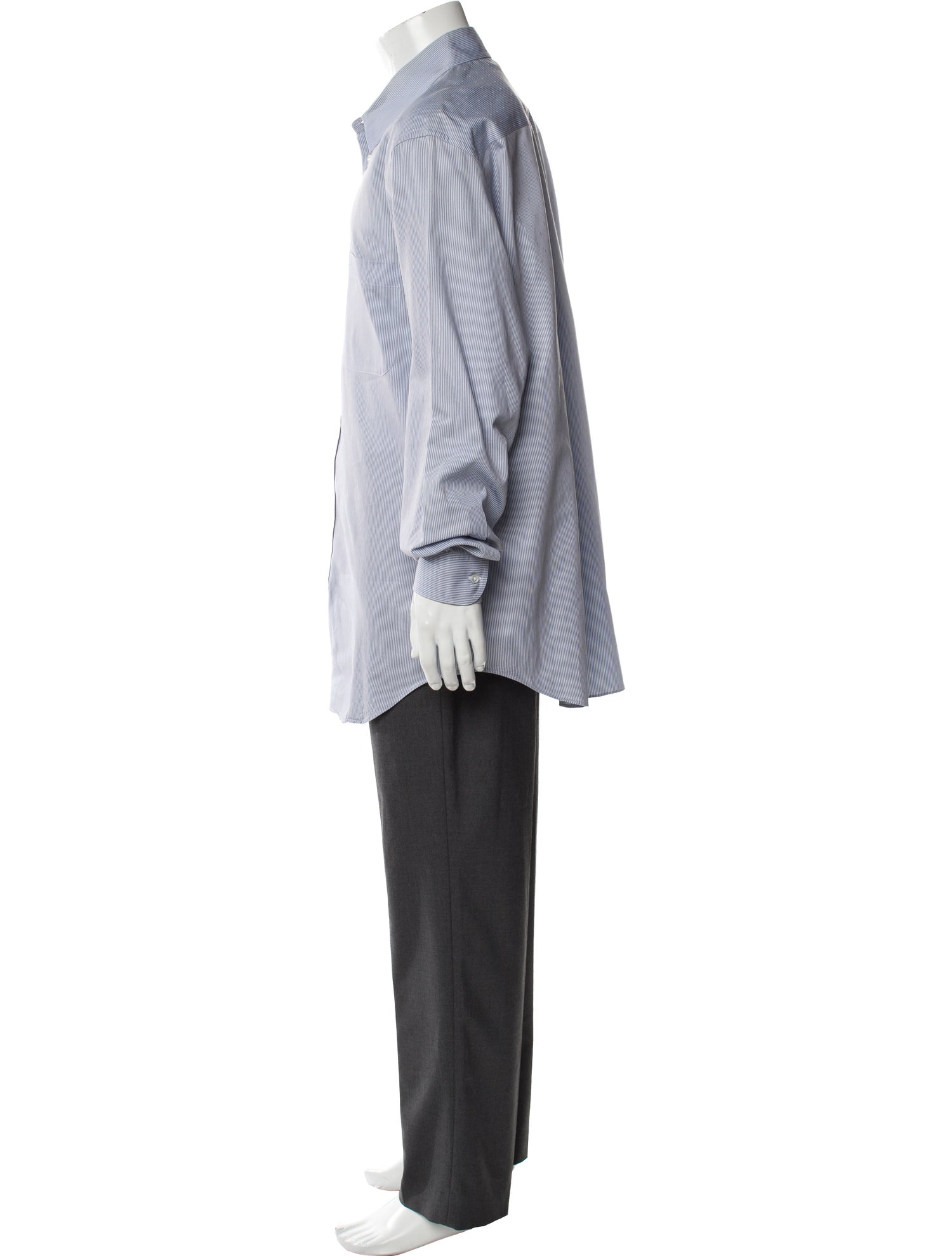 Giorgio Armani Striped Long Sleeve Dress Shirt