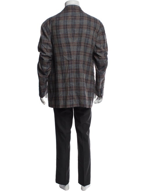 Giorgio Armani Plaid Print Blazer